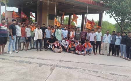 नाघोड़ी गांव के 35 युवाओं का दल 8वीं तूफानी सुपर फास्ट शिव डाक कावड़ के लिए हरिद्वार रवाना