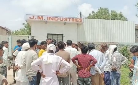 पानी के कुंडे में गिरने से हुई मजदूर की मौत: श्रमिकों में मच गया हड़कंप