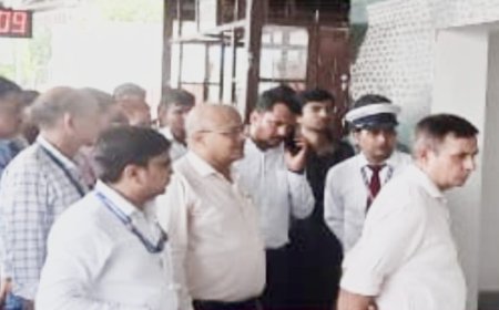 एजीएम अशोक माहेश्वरी ने किया खैरथल रेल्वे स्टेशन का निरीक्षण