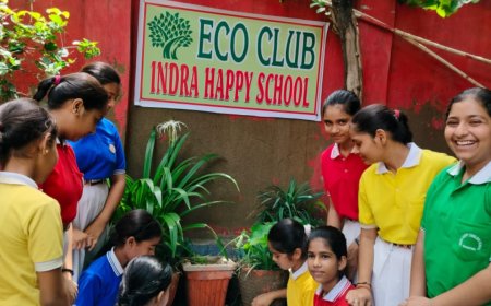 हरियालो राजस्थान महोत्सव के तहत इंदिरा हैप्पी  स्कूल में किया गया पौधारोपण