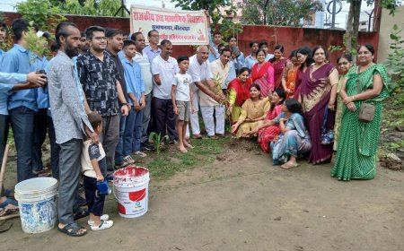 हरियाली तीज पर अभियान चला कर लगाए 5000 पौधे