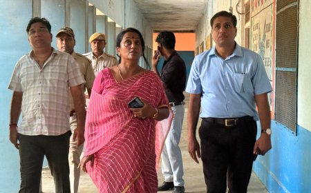 जिला प्रभारी सचिव ने पावटा उपखंड में किया विद्यालय और आंगनबाड़ी भवनों का निरीक्षण