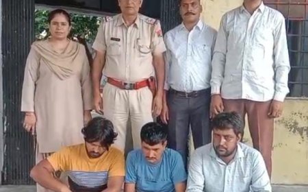 2 किग्रा 450 ग्राम गांजा,गाड़ी सहित तीन गिरफ्तार