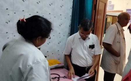 मुख्य चिकित्सा एवं स्वास्थ्य अधिकारी ने राजगढ़ चिकित्सालय का निरीक्षण कर की खानापूर्ति