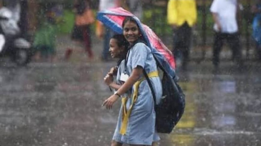 झमाझम बारिश में निचले इलाकों में जलभराव, भीगते हुए स्कूल पहुंचे बच्चे