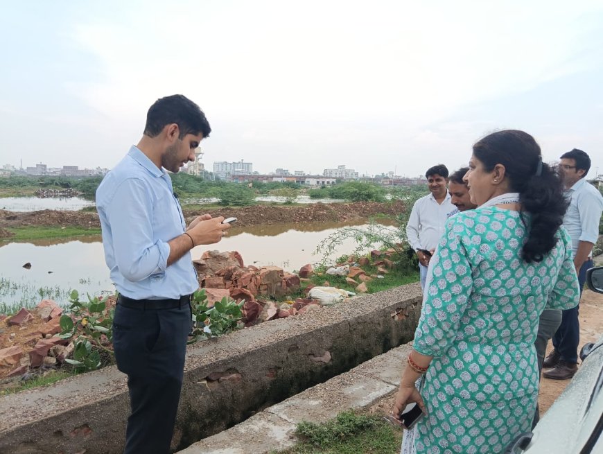 बीडीए अधिकारियों ने देखी पुरानी अनाज मंडी एवं प्रस्तावित मंडी स्थल का लिया जायजा