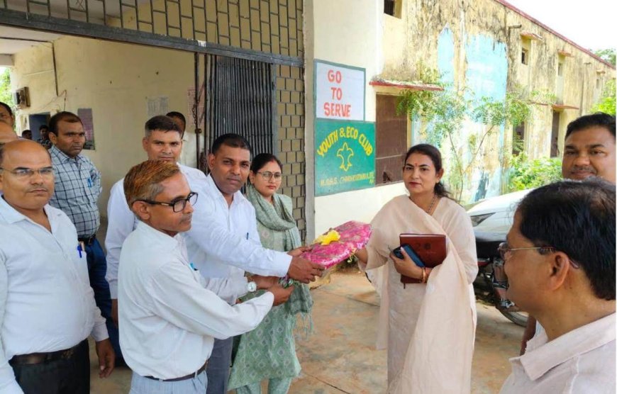 राजस्थान स्कूल शिक्षा परिषद जयपुर की उपायुक्त एवं जिला प्रभारी दो दिवसीय दौरे पर भरतपुर पहुंची