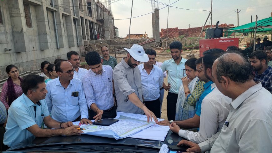 जिला कलक्टर ने शहर में चल रहे विकास कार्यों का किया निरीक्षण