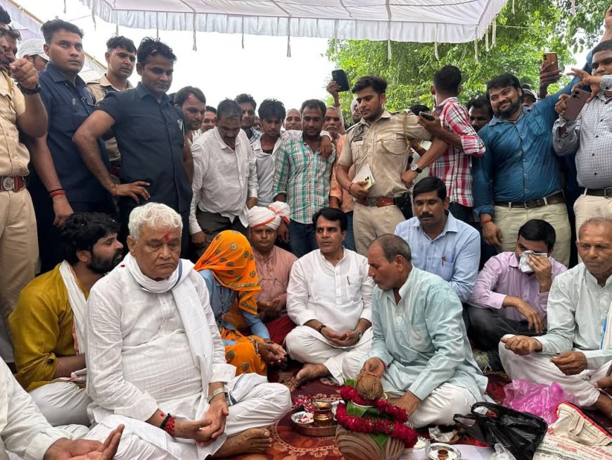 बालाहेडी में कृषि मंत्री डॉक्टर किरोडी लाल मीणा विधायक राजेंद्र प्रधान ने 5.36 करोड रुपए की लागत केपंडित मंगोमल,नानकराम राजकीय सामुदायिक स्वास्थ्य केंद्र का किया भूमि पूजन