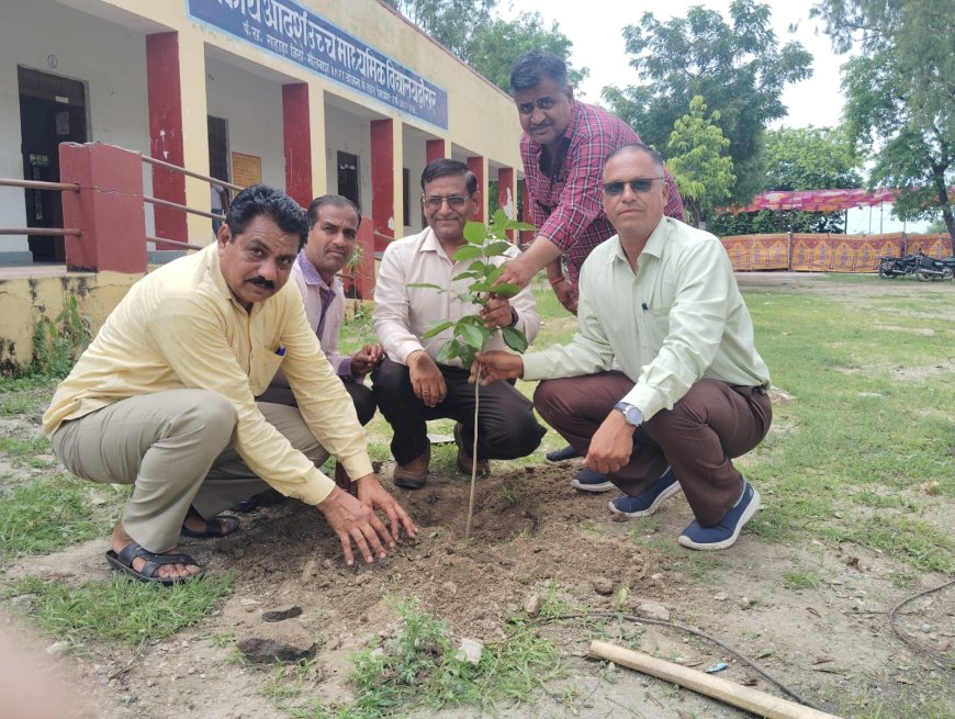 एक पेड़ मां के नाम अभियान के तहत ढोसर में वृक्षारोपण