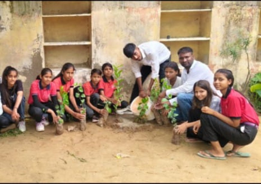 राजस्थान टैगोर फाउंडेशन स्कूल में किया वृक्षारोपण