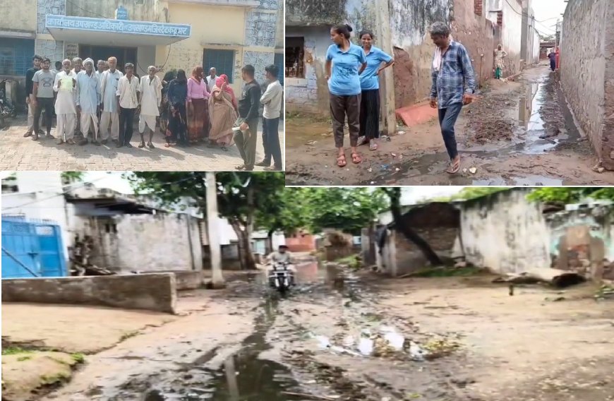 रास्ते पर अतिक्रमण व गंदगी से मुक्ति के लिए एसडीएम को सौंपा का ज्ञापन