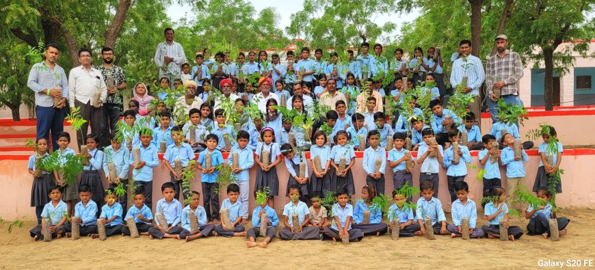 राजकीय उच्च प्राथमिक विद्यालय सोढ़ो की बस्ती खड़ीन में पौधारोपण कार्यक्रम आयोजित
