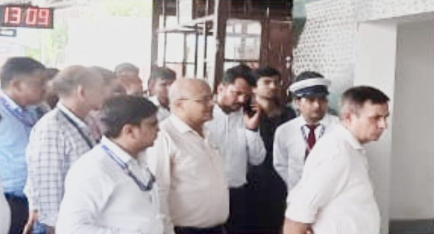एजीएम अशोक माहेश्वरी ने किया खैरथल रेल्वे स्टेशन का निरीक्षण