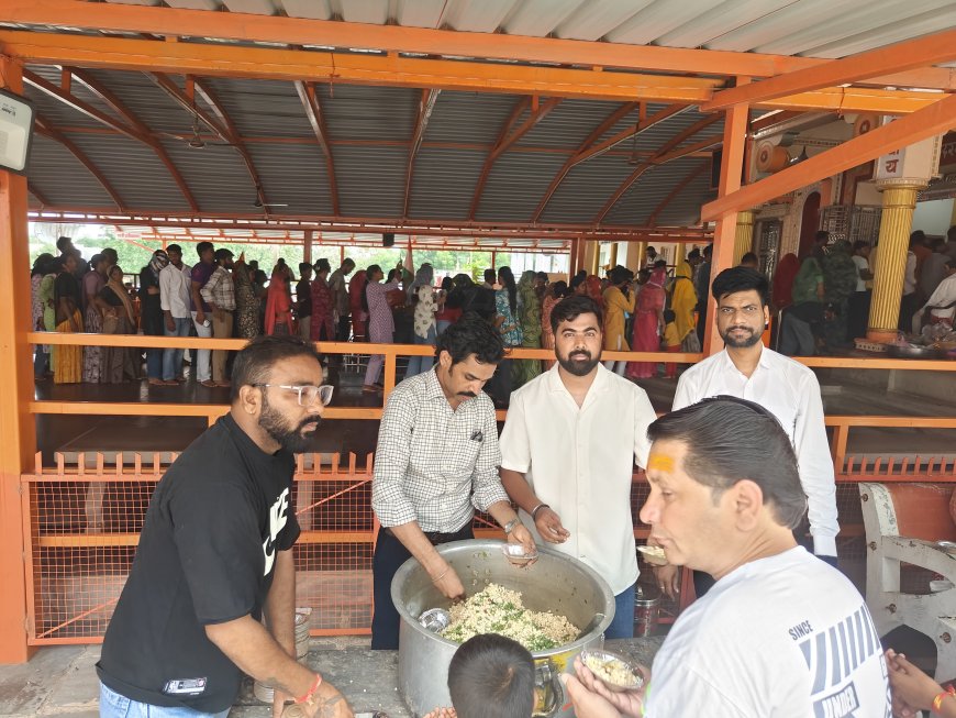 श्रावण सोमवार पर सेन सेवा संस्थान ने हरणी महादेव में किया भव्य प्रसाद वितरण