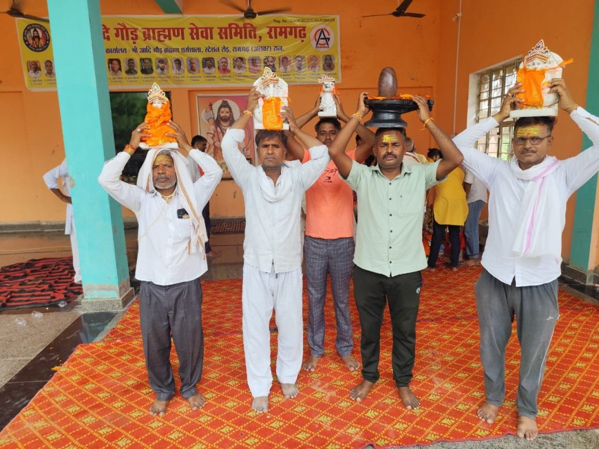 आदि गोड ब्राह्मण समाज की धर्मशाला में हुई भगवान परशुराम व शिवालय की प्राण प्रतिष्ठा विशाल भंडारे का हुआ आयोजन