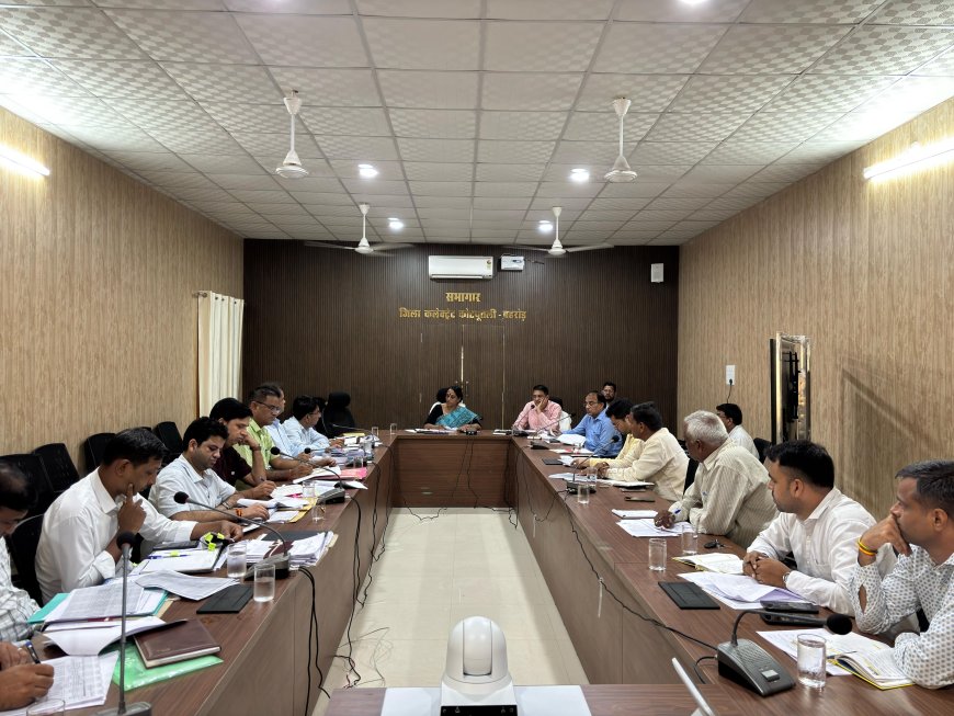 जिला कलक्टर की अध्यक्षता में राजस्व अधिकारियों की समीक्षा बैठक सम्पन्न