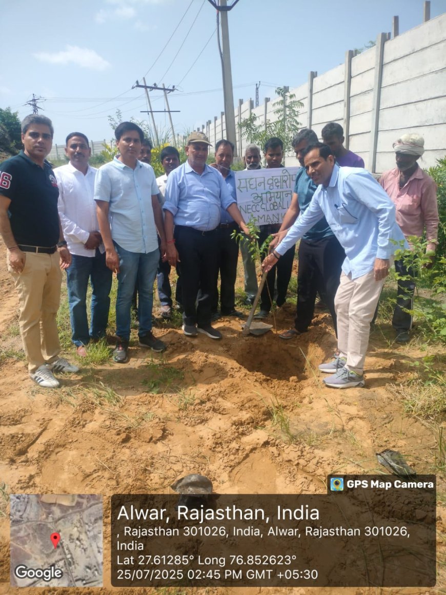 मानकी क्रेशर व माईनिंग एसोसिएशन द्वारा 10000 पौधों का भव्य वृक्षारोपण:  खनन विभाग के अधिकारियों की उपस्थिति में हुआ संपन्न