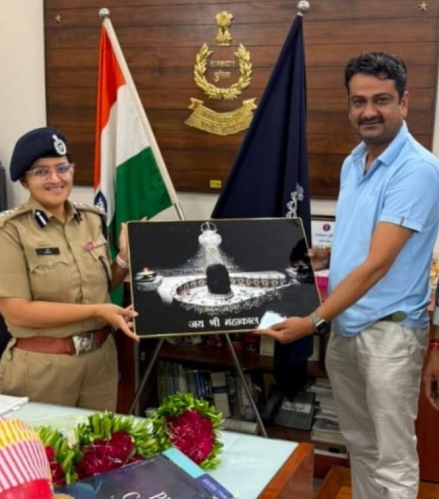 "पाली पुलिस अधीक्षक पूजा अवाना ने पदभार, ग्रहण करते ही कार्यालय मे जाकर राणावत ने बधाई दी