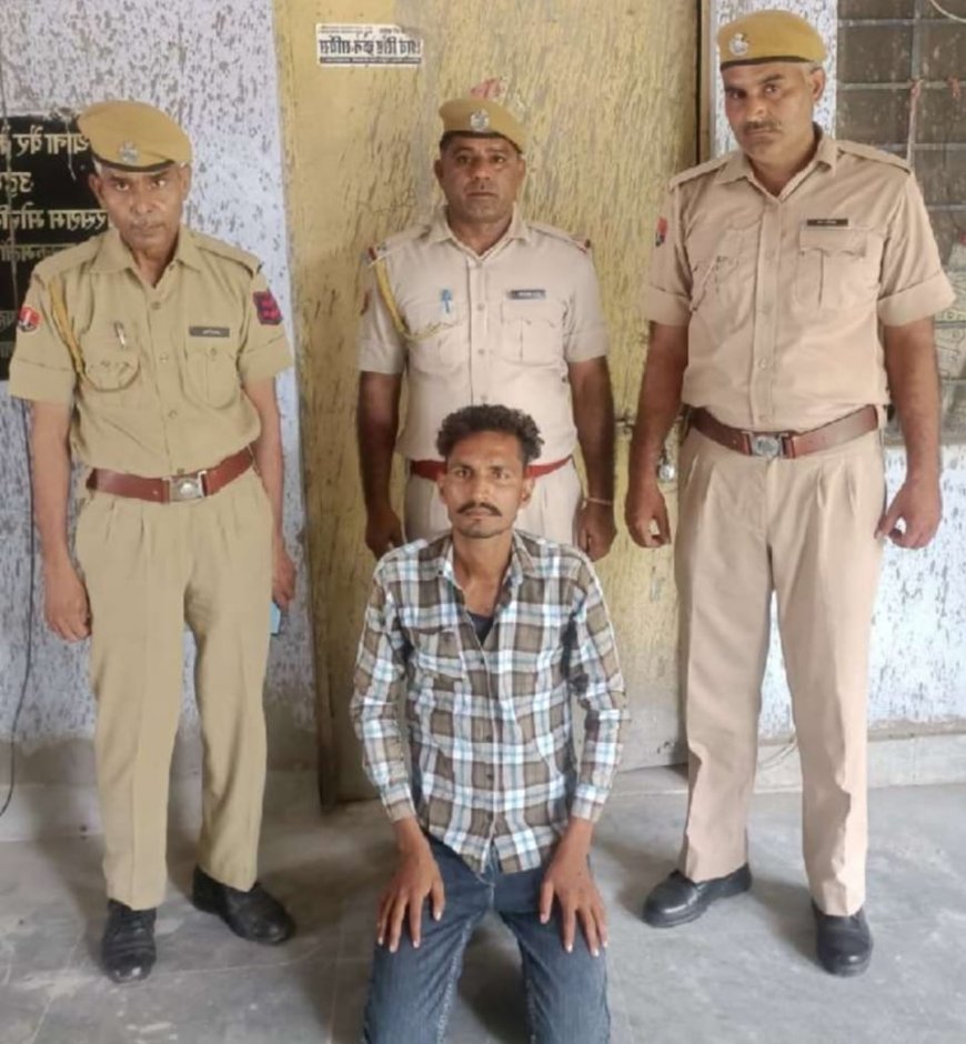 सरकारी शिक्षक से मारपीट कर राजकार्य में बाधा डालने वाले बदमाश को किया गिरफ्तार