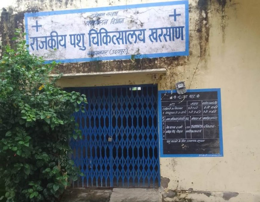 सरकार 20 विशेष पशुचिकित्सलय घोषित कर रही, इधर एक सप्ताह से खरसाण हॉस्पिटल पड़ा बंद ,पशुपालक भटक रहे विभाग की लापरवाही