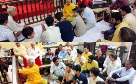 राज ऋषि अभय समाज रामलीला एवं नाटक महाराजा भर्तृहरि के  पूर्वाभ्यास का विधिवत हुआ शुभारंभ