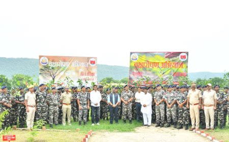 रिक्रूट प्रशिक्षण केंद्र, सशस्त्र सीमा बल, मौजपुर में लगाए पांच हजार पौधे