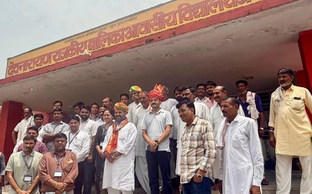 देवनारायण बोर्ड अध्यक्ष ओमप्रकाश भडाणा ने अमरपुर में राजकीय देवनारायण बालिका आवासीय विद्यालय का किया निरीक्षण