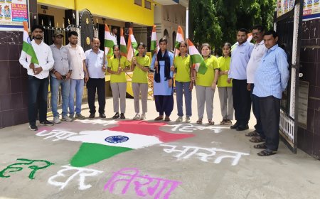 नगर पालिका का हर घर तिरंगा हर घर स्वच्छता अभियान केशवानंद विद्यालय में हुआ आयोजित