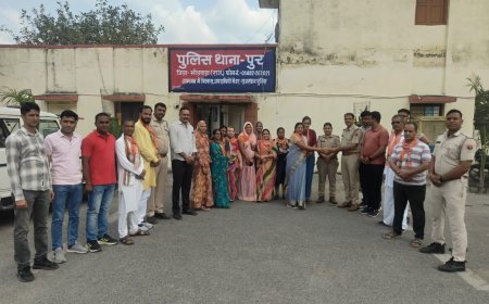 पुलिसकर्मियों एवं अस्पतालकर्मियों को रक्षा सूत्र बांधकर मनाया सम्मान व समर्पण दिवस