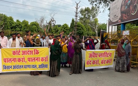 अवैध ब्लास्टिंग,खनन को तुरंत बंद करवाने ओर किसानों की सुरक्षा हेतु जिला जिला कलेक्टर व पुलिस अधीक्षक को दिया ज्ञापन