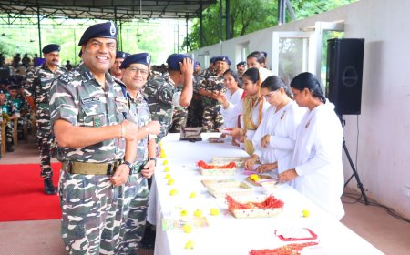 रिक्रूट प्रशिक्षण केंद्र ,सशस्त्र सीमा बल , मौजपुर में रक्षाबंधन पर्व पर ब्रह्माकुमारी बहनों का आगमन, जवानों को राखी बाँधकर मनाया पर्व