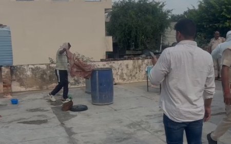 नीला ड्रम फिर आया सुर्खियों में,  किशनगढ़बास में नीले ड्रम में मिला युवक का शव: पुलिस जांच मे जुटी