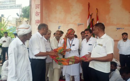 रामगढ़ से रवाना हुई जोधपुरिया टोंक धाम देवनारायण भगवान मंदिर के लिए पदयात्रा रामगढ़ में हुआ भव्य स्वागत