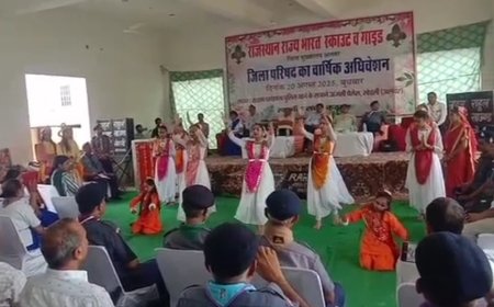 स्काउट गाइड जिला परिषद अलवर का पांचवा वार्षिक अधिवेशन खेरली में हुआ आयोजित