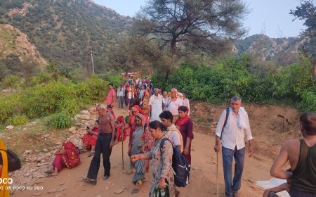लोहार्गल धाम के बाबा मालकेतु की 24 कोसी परिक्रमा पूरी कर ठाकुरजी की पालकी पहुंची लोहार्गल