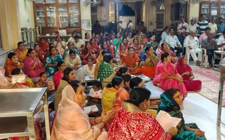 जयपुर महानगर में 48 दिवसीय भक्तामर पाठ का 13 वां दिन भक्ति के साथ दीप अर्चना की