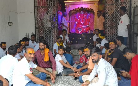 9 दिवसीय गणेश महोत्सव का हुआ आयोजन विसर्जन 5 शुक्रवार को