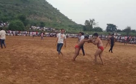 धूमधाम से भरा छट माता का मेला कुश्ती दंगल का हुआ आयोजन, दूर दराज से पहुंचे कुश्ती दंगल में पहलवान