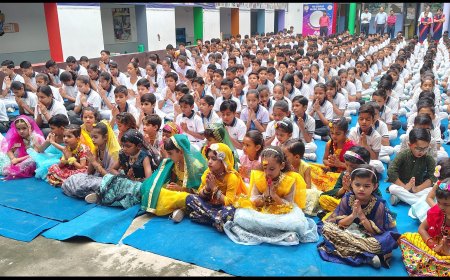 राधाष्टमी के पावन अवसर श्री बरसाने वाली के जन्मोत्सव पर द बोहराज ग्लोबल स्कूल महुवा बालाजी मंडावर की शाखाओ में भक्ति, उल्लास और संस्कृति का संगम