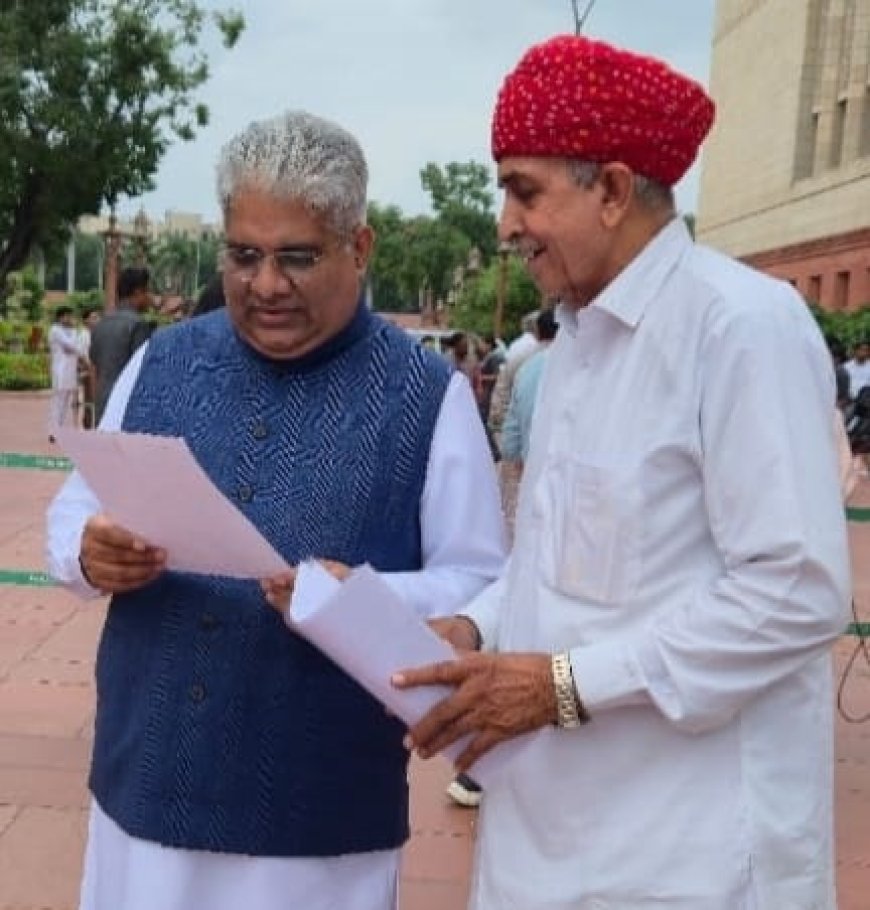 सिरोही के वाड़ाखेड़ा जोड़ को लेकर सांसद चौधरी पर्यावरण वन और जलवायु परिवर्तन मंत्री भूपेंद्र यादव से मिल सौंपा ज्ञापन