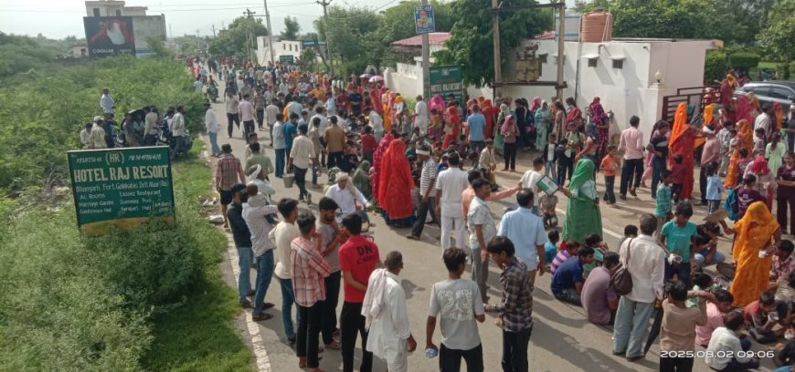 दंडोती में उमड़ा श्रद्धा का जन सैलाब: सैकड़ो नन्हें मुन्नो ने उमंग व आस्था के साथ लगाई एक किलोमीटर तक दंडोती