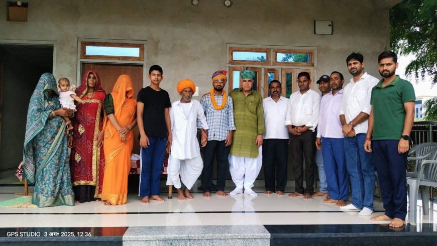 नितिन तंवर का नीट में चयन होने पर पूर्व विधायक  शुभकरण चौधरी ने किया स्वागत