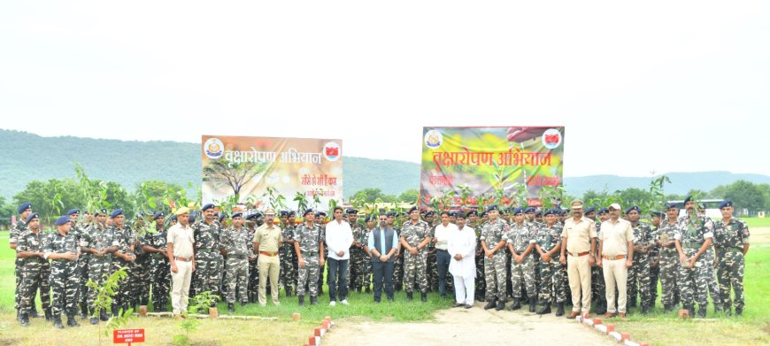 रिक्रूट प्रशिक्षण केंद्र, सशस्त्र सीमा बल, मौजपुर में लगाए पांच हजार पौधे