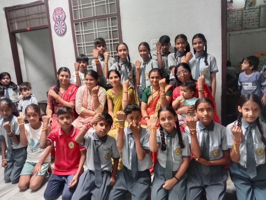 गुरलां में रक्षाबंधन पर स्कूल में मनाया गया भाई-बहन का त्योहारः सृजन विद्यापीठ में छात्र-छात्राओं ने एक-दूसरे को बांधी राखी