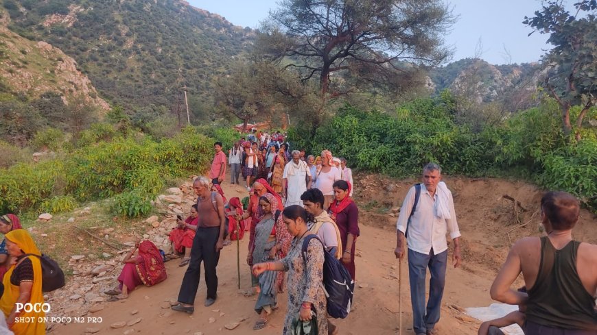 लोहार्गल धाम के बाबा मालकेतु की 24 कोसी परिक्रमा पूरी कर ठाकुरजी की पालकी पहुंची लोहार्गल