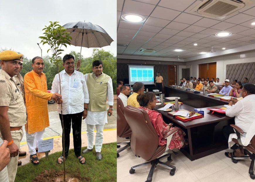 वन एवं पर्यावरण मंत्री संजय शर्मा की अध्यक्षता में बैठक,  हरियालो राजस्थान मिशन पर संतोष, अवैध खनन व अतिक्रमण रोकने के सख्त निर्देश