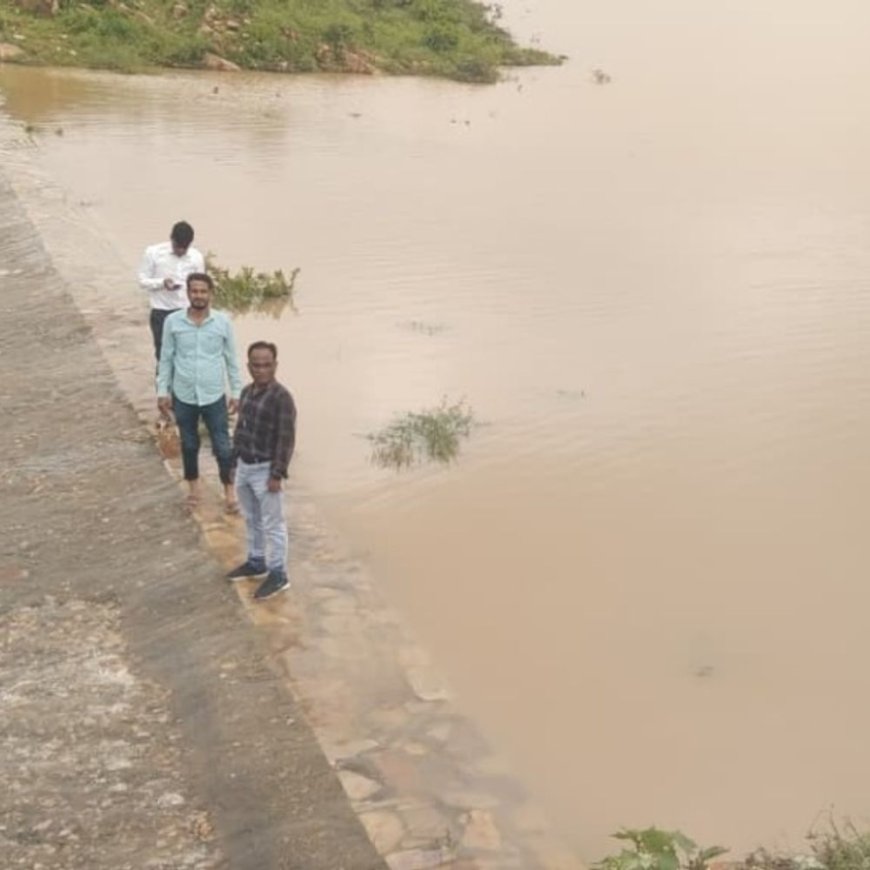 भूमेन्द्र सागर बांध दो दशक बाद लबालब हुआ: 2 इंच की चादर चली