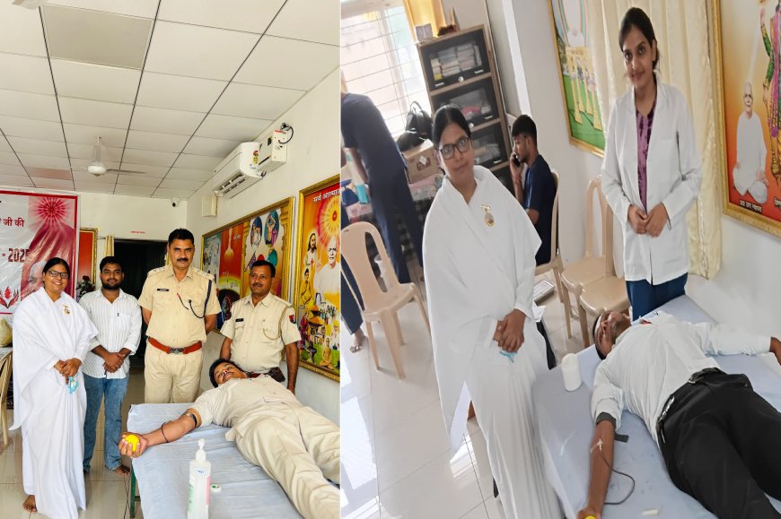 महुआ में राज योगिनी दादी प्रकाशमणि जी की 18वीं पुण्यतिथि पर विशाल रक्तदान शिविरआयोजित