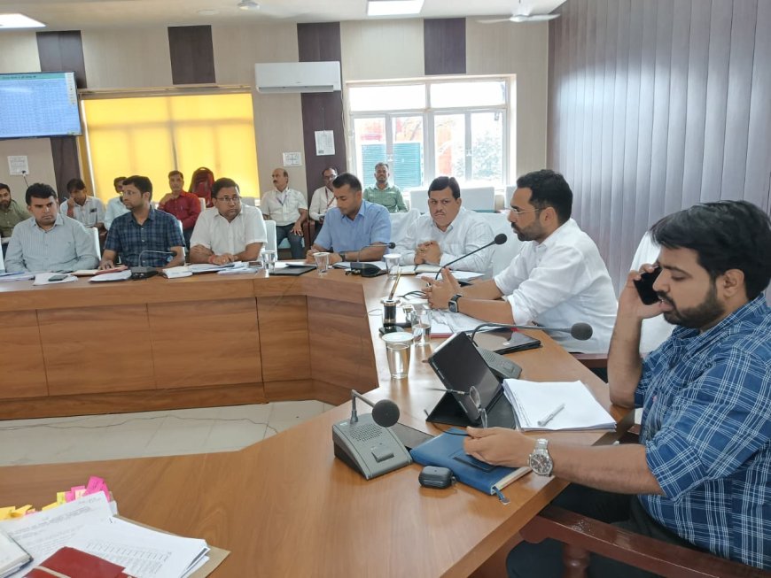जिला कलक्टर ने ली विकास कार्यों की प्रगति की समीक्षा बैठक
